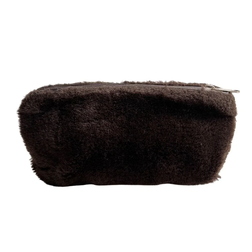 Vintage Maggie Lawrence Faux Fur Cosmetic Bag